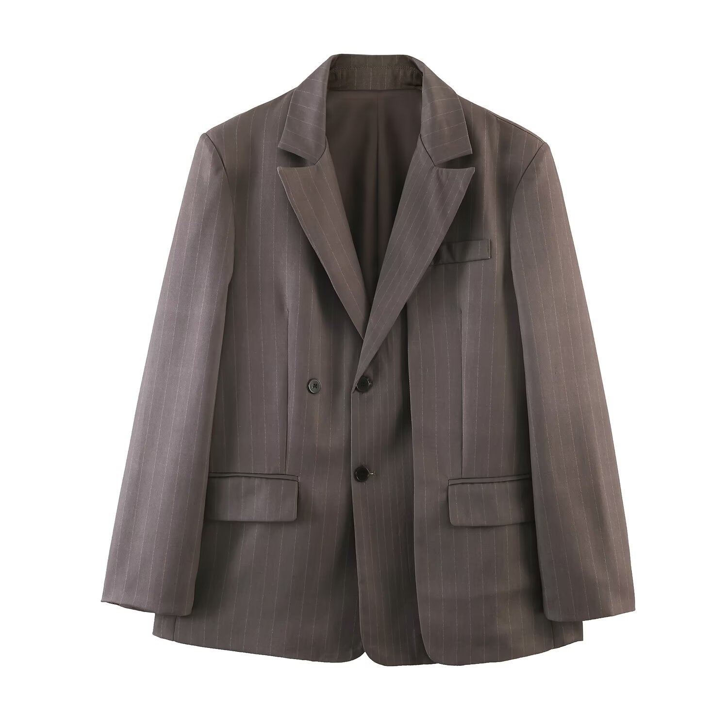 Women Clothing Summer Striped Double Layer Blazer Pants Sets