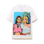 Women's Clothing Summer Simple Loose Cartoon Girl Printed T Shirt