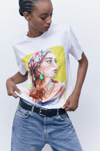 Women's Clothing Summer All Match Girl Printed T Shirt