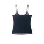 Spring Stitching Silk Net Strap Top