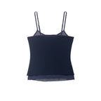 Spring Stitching Silk Net Strap Top