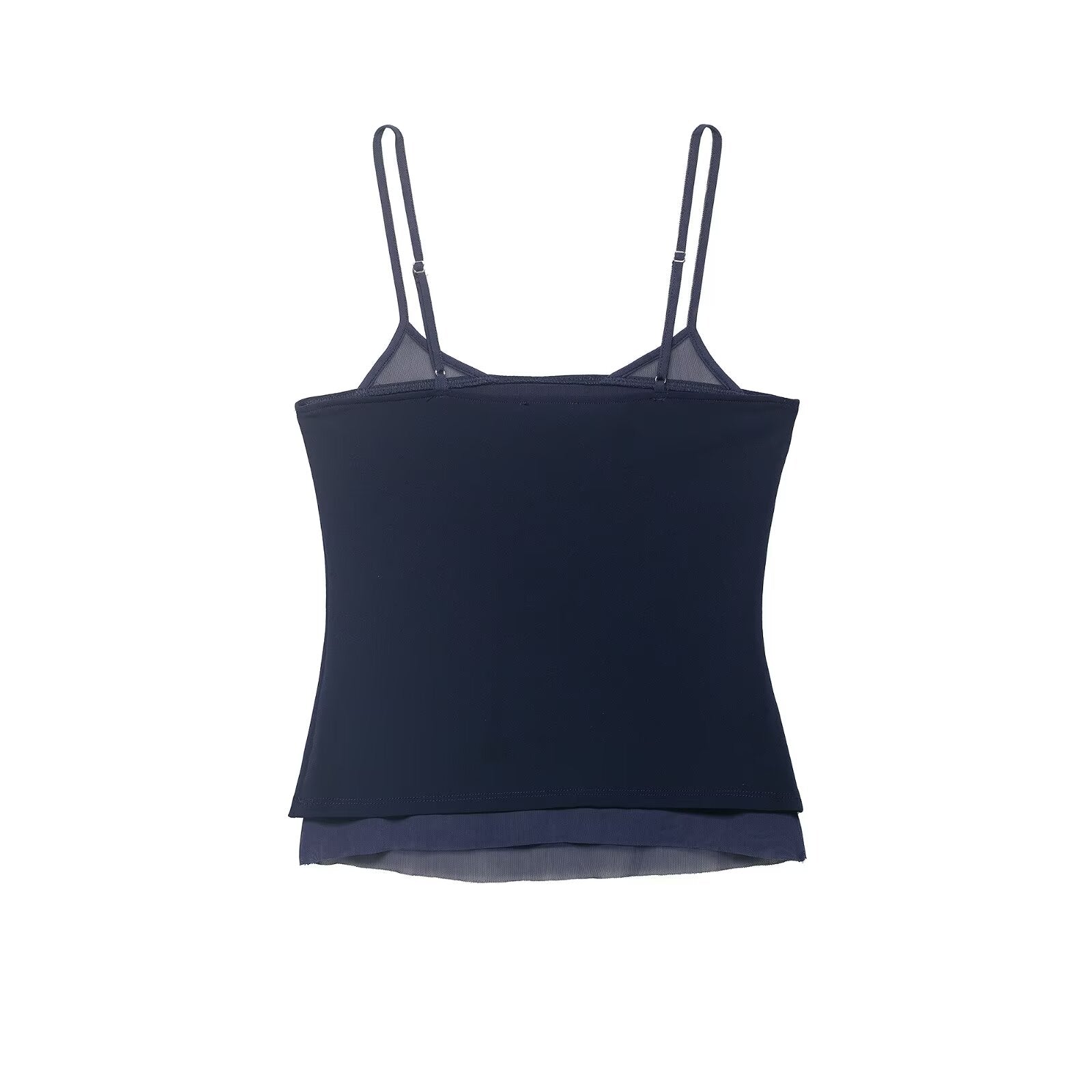 Spring Stitching Silk Net Strap Top