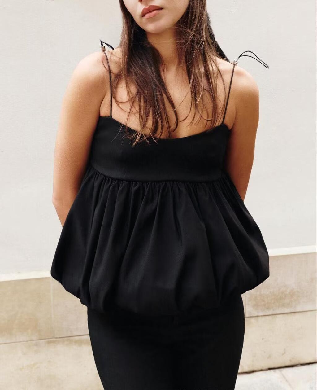 's Cute Youth Looking Balloon Camisole Slim Fit Top