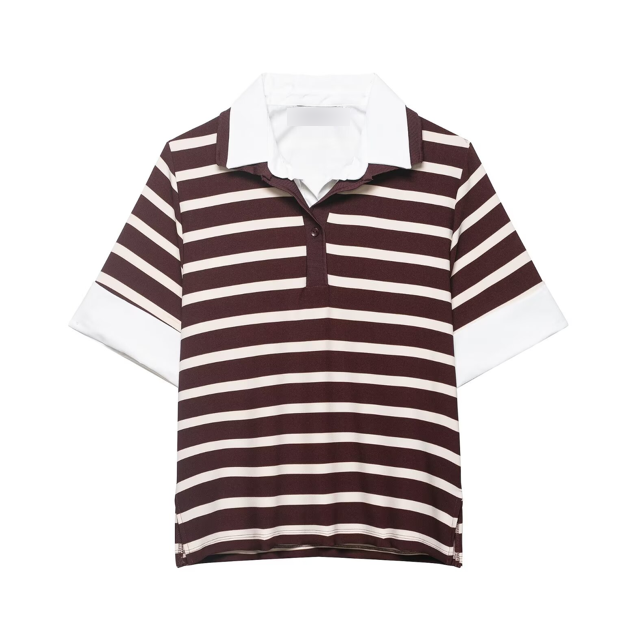 Brown and white stripes