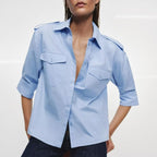 Casual Pocket Poplin Shirt