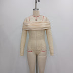 Women's Off Shoulder Slim Fit Bodysuit