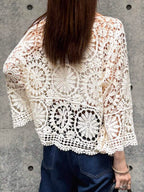 Women Summer Solid Color Long Sleeved Blouse