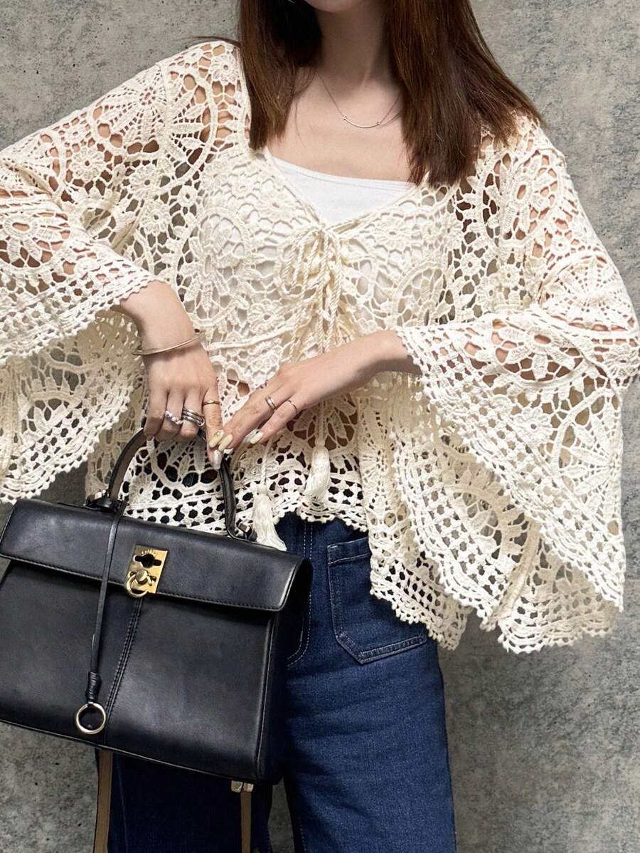 Women Summer Solid Color Long Sleeved Blouse