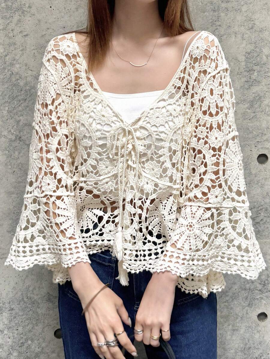 Women Summer Solid Color Long Sleeved Blouse