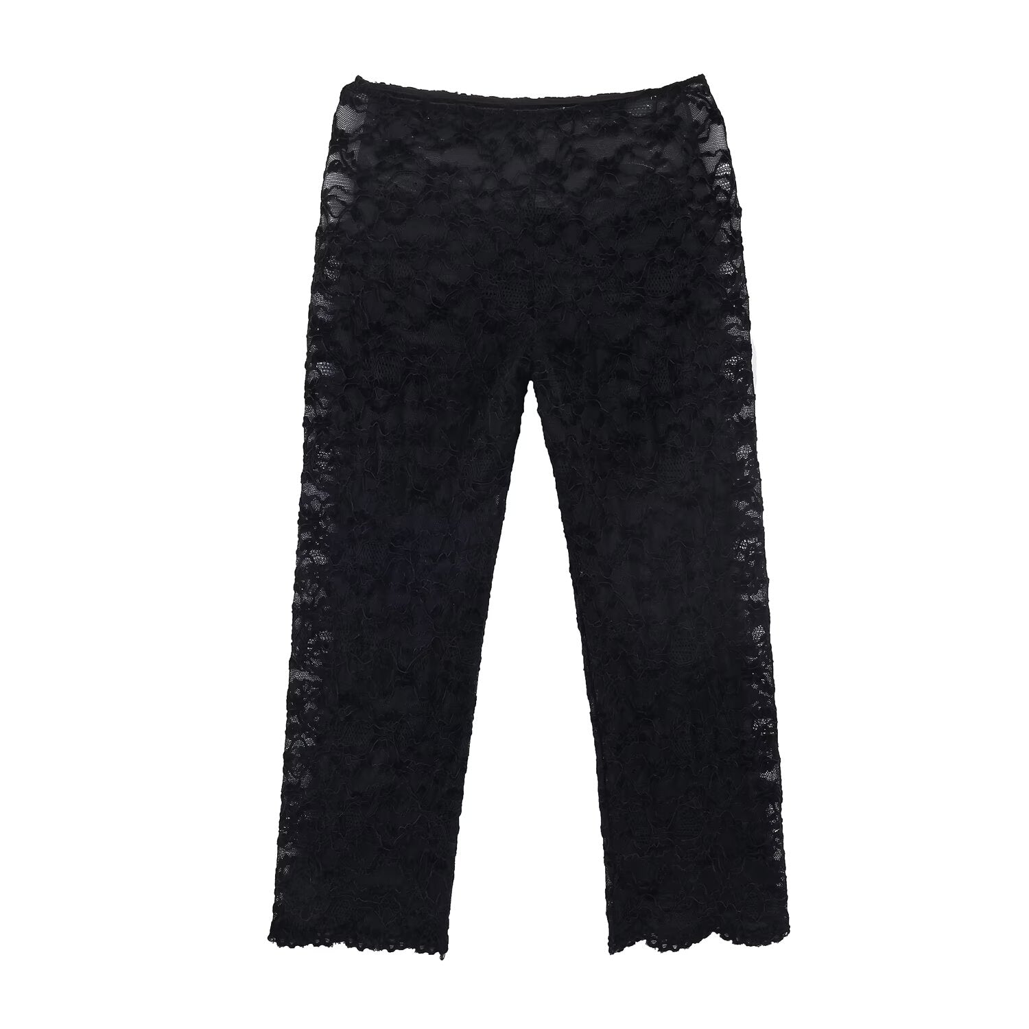 Spring Women Short Lace T shirt Lace Capri Leggings Sets