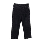 Spring Women Short Lace T shirt Lace Capri Leggings Sets