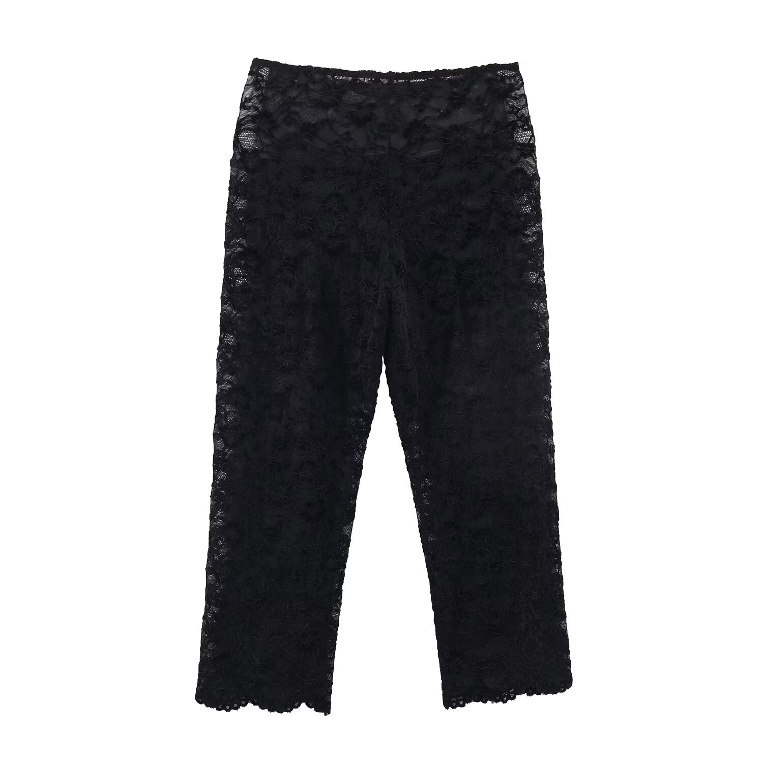 Spring Women Short Lace T shirt Lace Capri Leggings Sets
