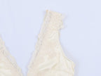 Satin Lace V Neck Sleeveless Jumpsuit