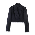 Spring Women Casual Lace Blazer Shorts Sets