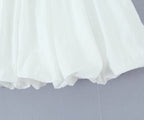 Summer Clothes Elegant Embroidery Low Waist Puffy Bud Skirt