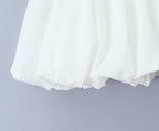 Summer Clothes Elegant Embroidery Low Waist Puffy Bud Skirt