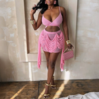 Deep V Ruched Cutout Bodycon Mini Dress