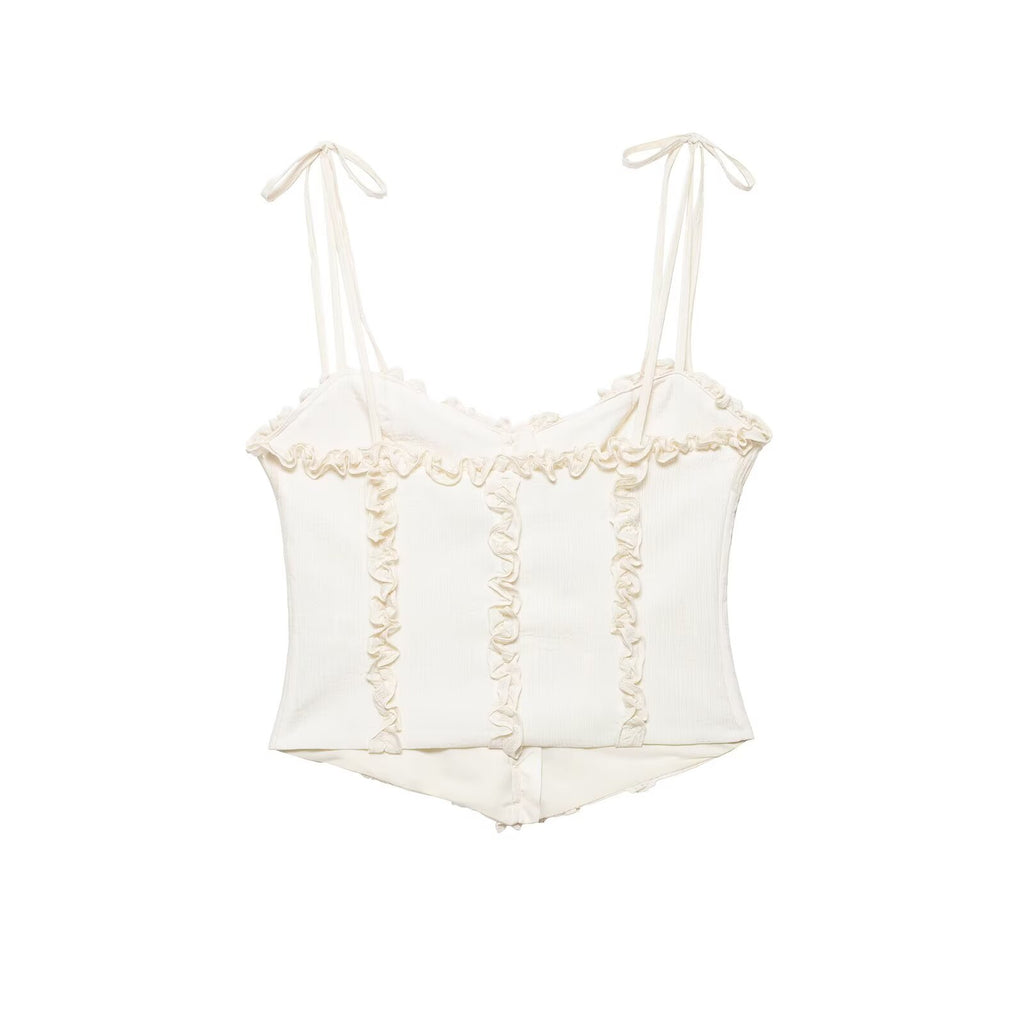 Celebrity Top Product Laminated Decoration Corset Top