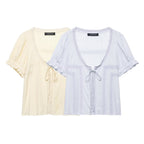 Women's Embroidered Tulle Shirt