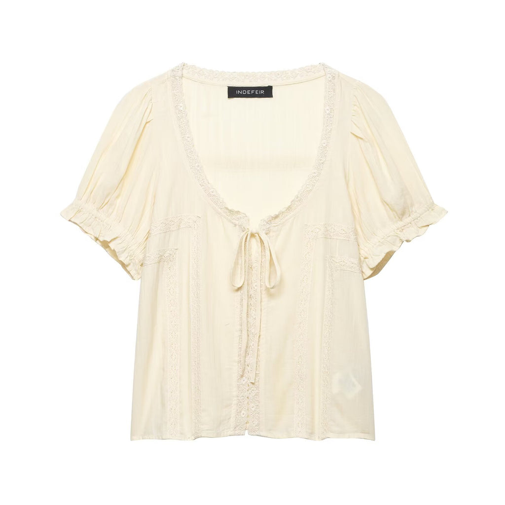 Women's Embroidered Tulle Shirt