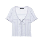 Women's Embroidered Tulle Shirt