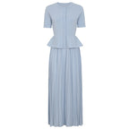 Women's Pleated Short Sleeve Dress
