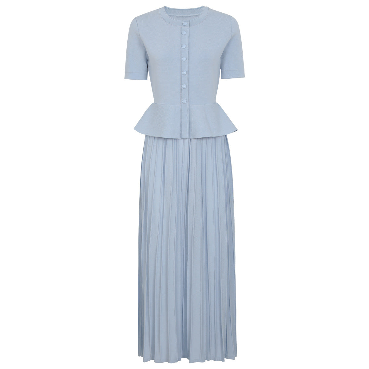 Women's Pleated Short Sleeve Dress