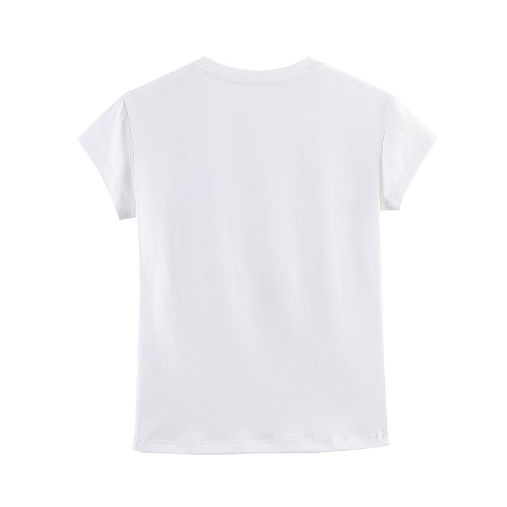 Women's Women Clothing Summer Simple All Match Front Printed T Shirt
