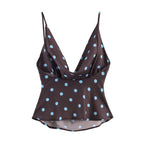 Women's Women Clothing Drape Polka Dot Brace Top