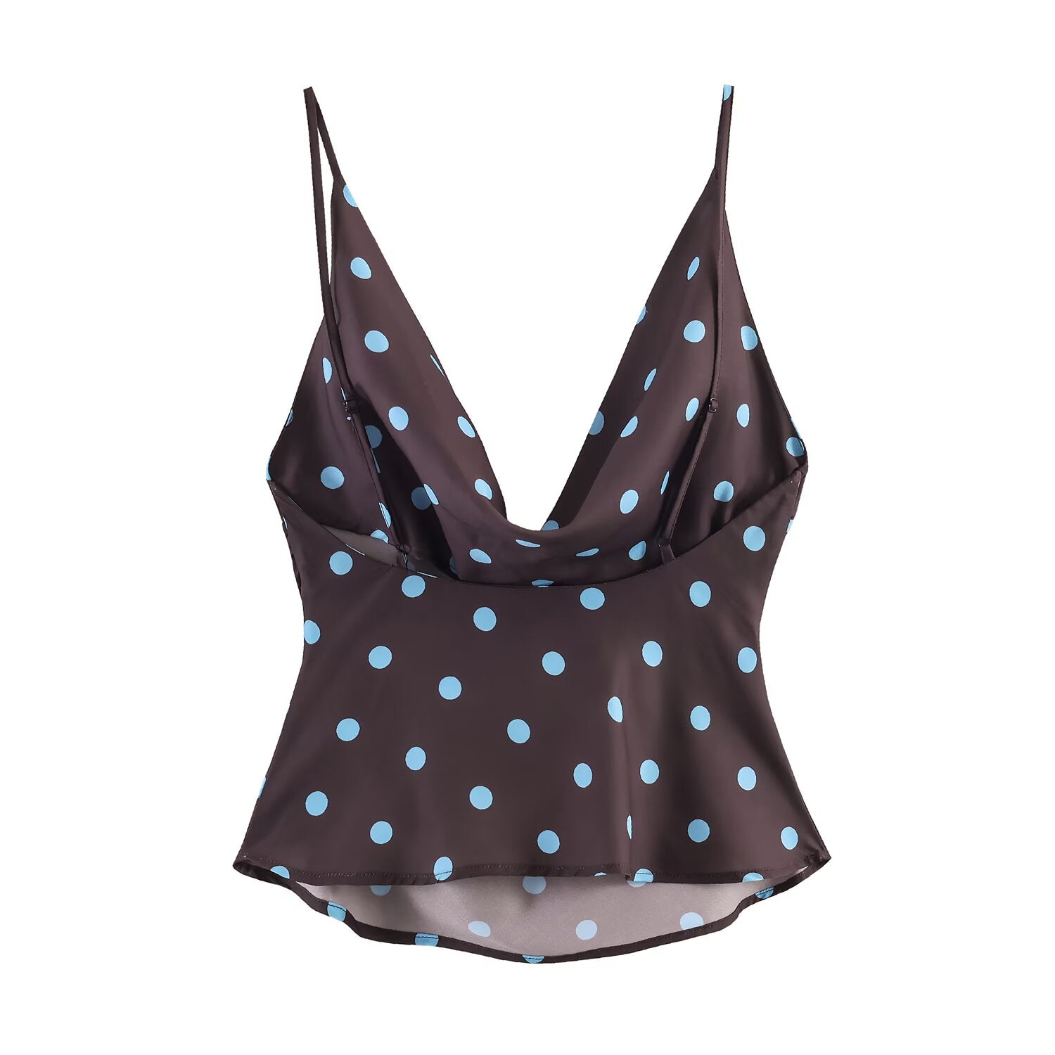Women's Women Clothing Drape Polka Dot Brace Top
