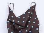Women's Women Clothing Drape Polka Dot Brace Top