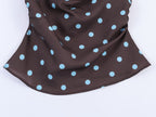 Women's Women Clothing Drape Polka Dot Brace Top