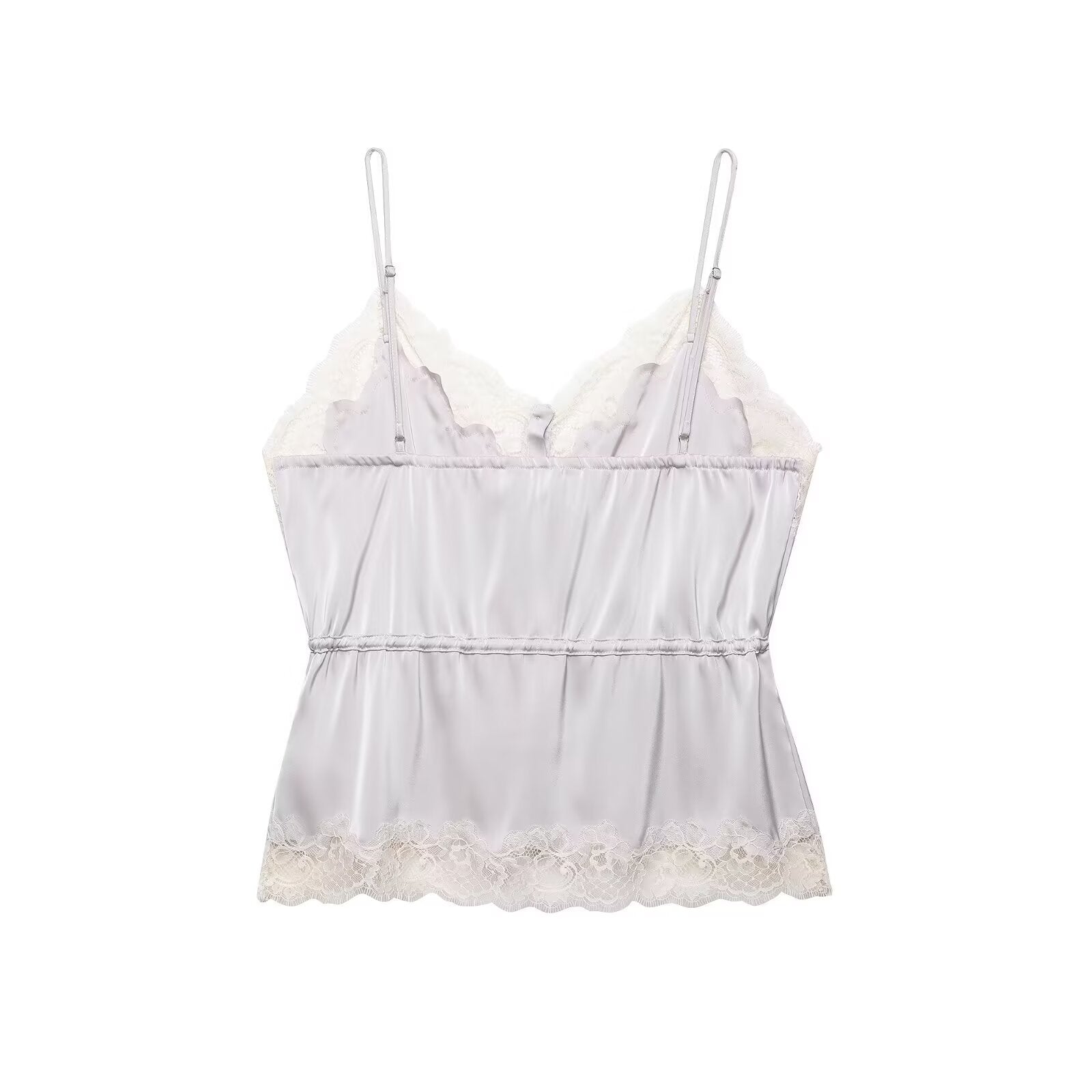 Women's Satin Lace Trim Camisole