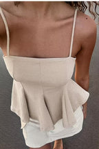Best Casual Short Skirt Hem Sling Top