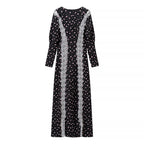 Top Long-Sleeve Lace Stitching Dress
