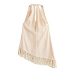 Women Clothing Top Tassel Halter Top Wide Leg Pants Set