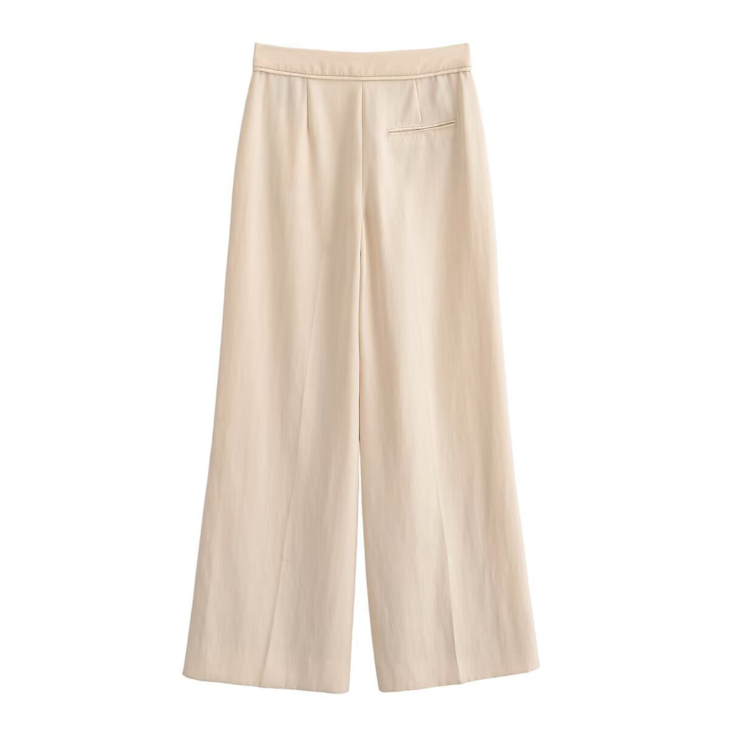 Women Clothing Top Tassel Halter Top Wide Leg Pants Set