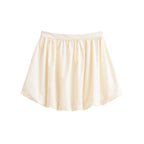 Women Clothing Poplin Balloon Vest Top Solid Color Mini Skirt Set