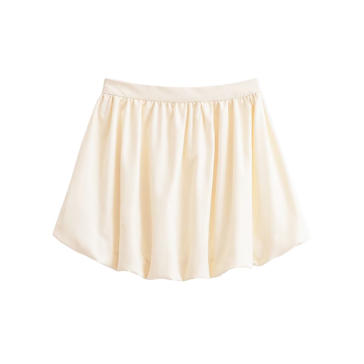 Women Clothing Poplin Balloon Vest Top Solid Color Mini Skirt Set