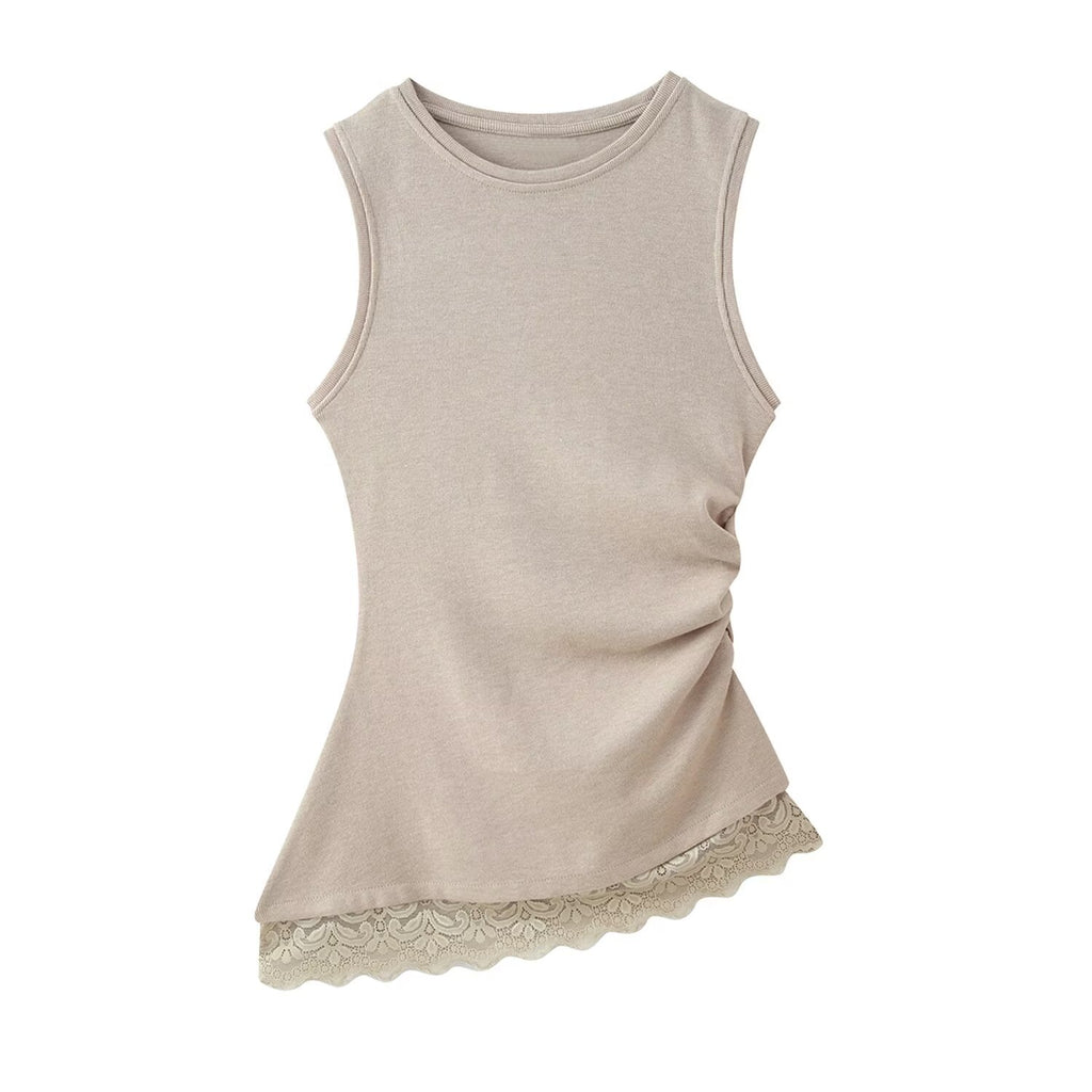 Classic Western Pleated Lace Top