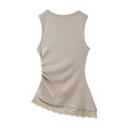 Classic Western Pleated Lace Top