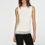 Classic Western Pleated Lace Top