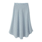Women's Plaid Asymmetric Midi Skirt