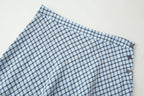 Women's Plaid Asymmetric Midi Skirt