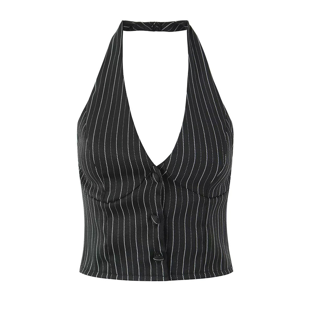 Black Striped Vest