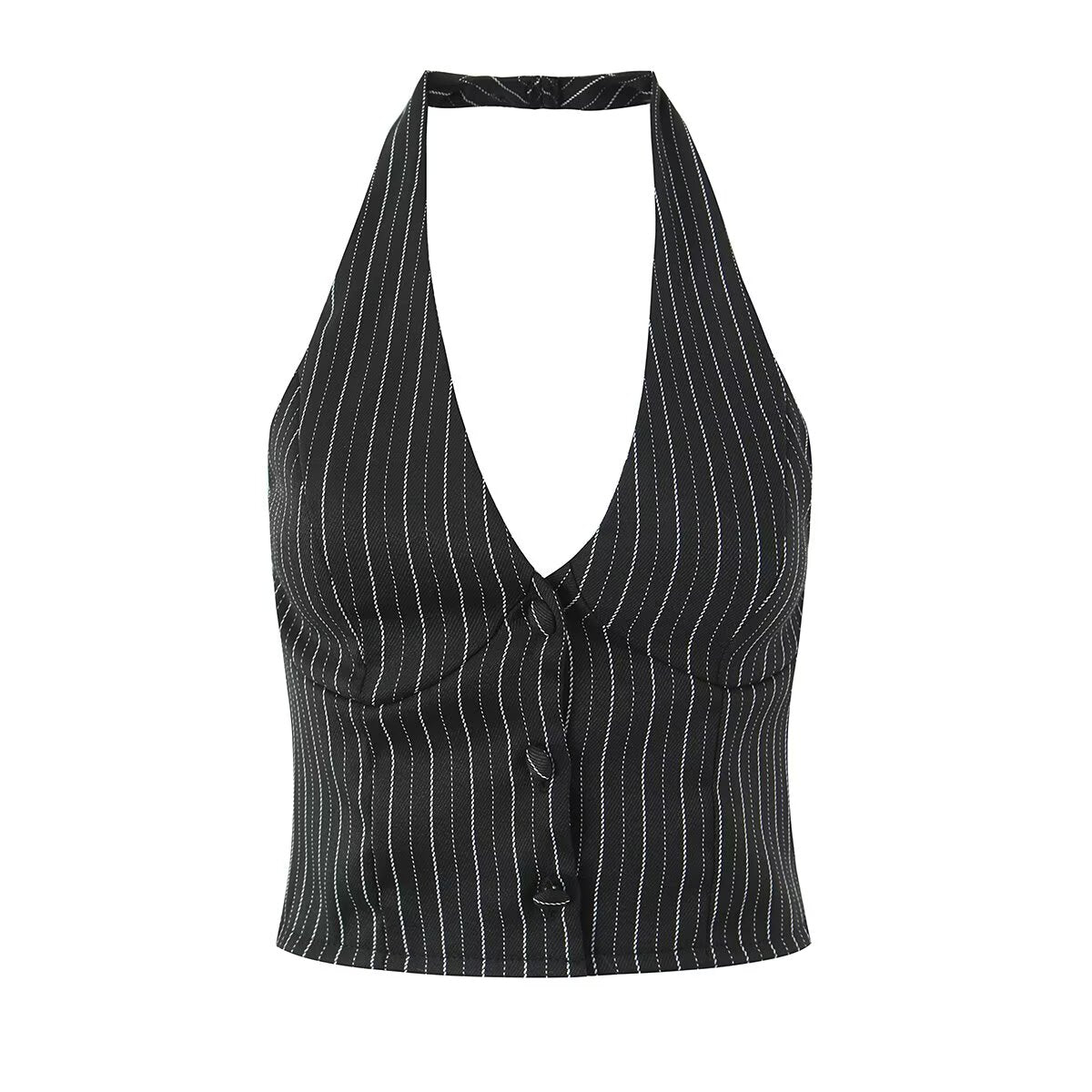 Black Striped Vest