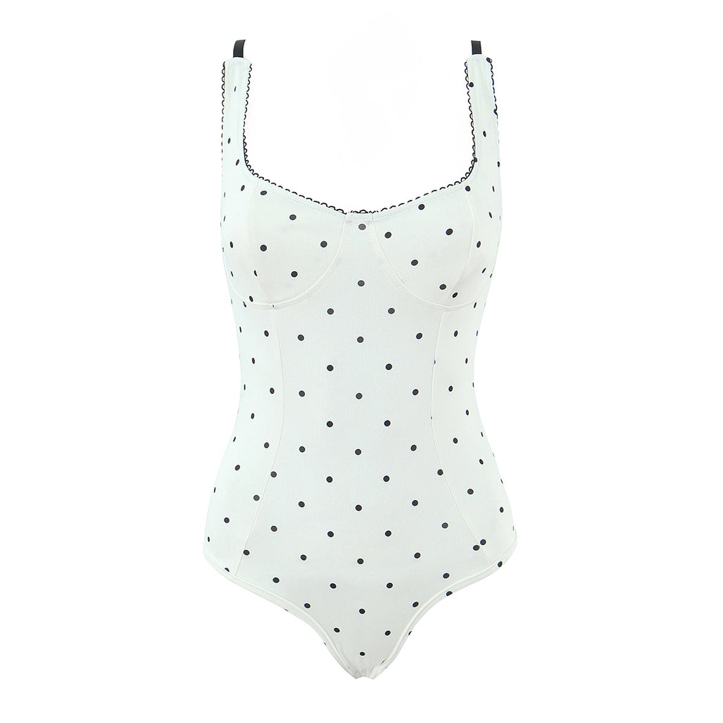 White Polka Dot Jumpsuit