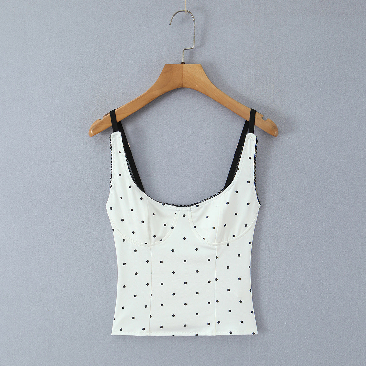White Polka Dot Small Top