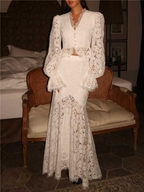 Women's Lace Long Sleeve Dress