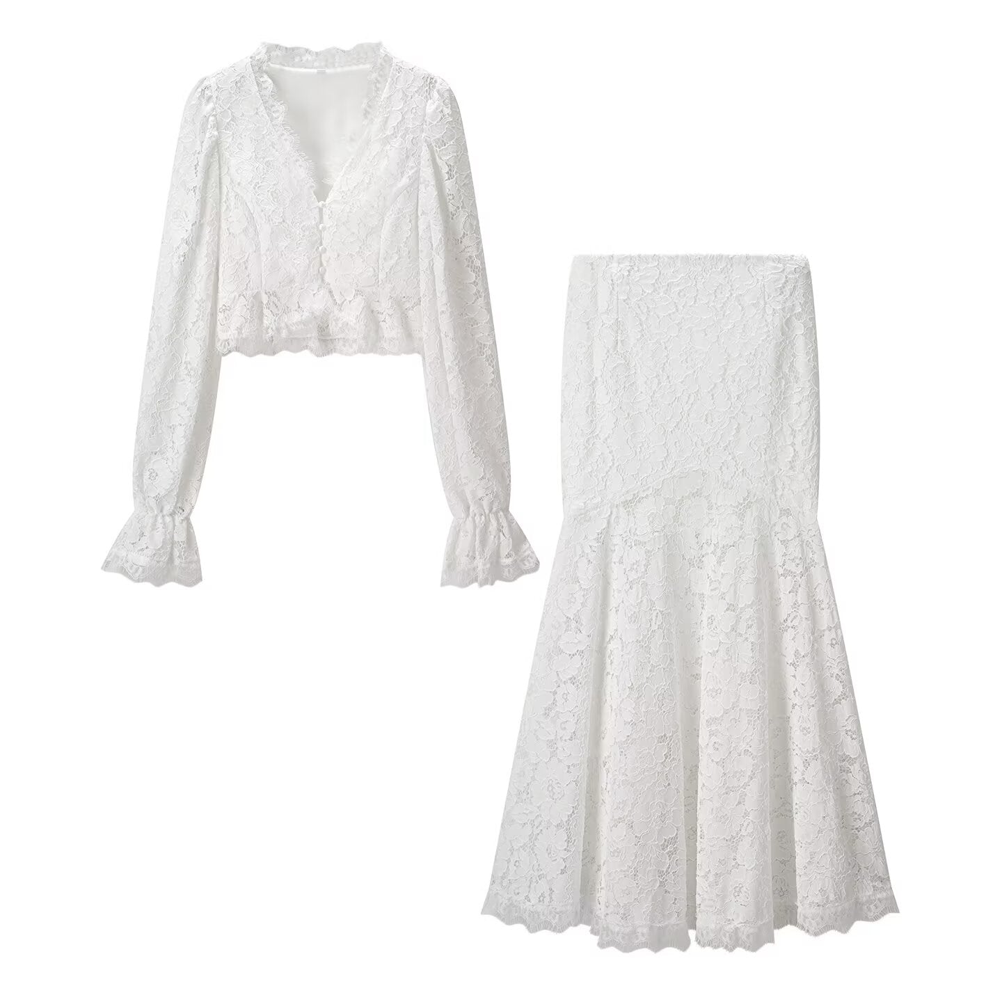 Women's Lace Long Sleeve Dress